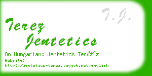 terez jentetics business card